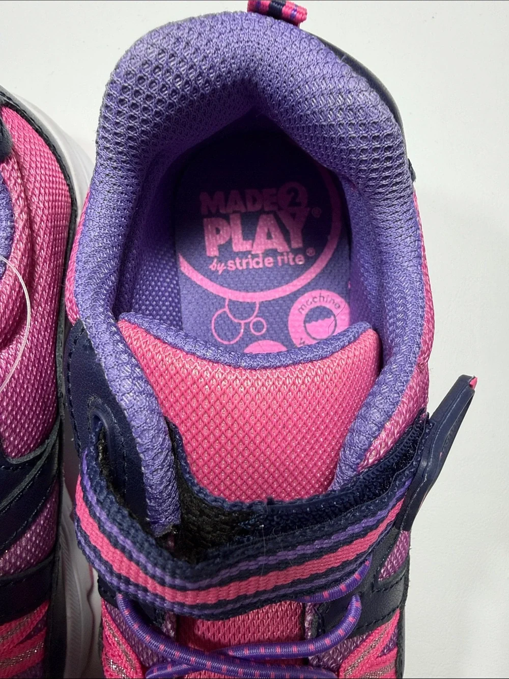 Girls Size 1 Stride Rite M2P Made to Play Journey Player Pink/Purple Sneaker